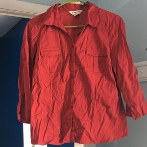 Red Button Down